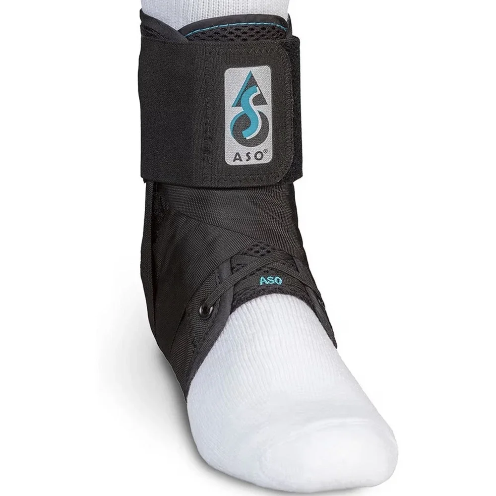 Pair Of Med Spec ASO Small Black Dual Support Ankle Stabilizer Excellent USA